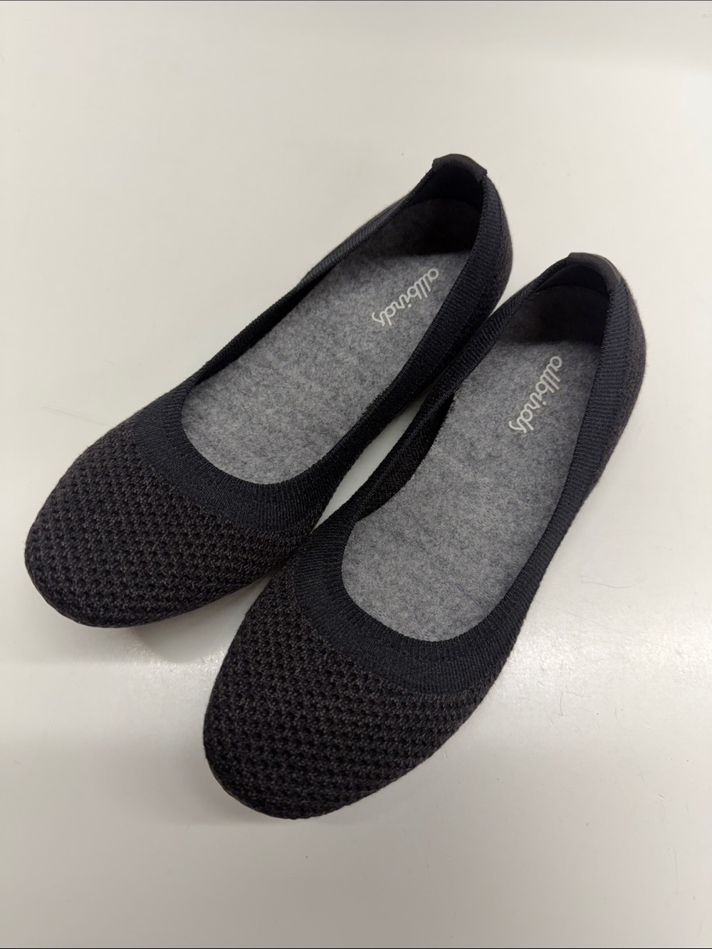 All Birds Tree Breezer Ballet Flats Knit Slip On Lightweight Shoes Gray Size 5.5